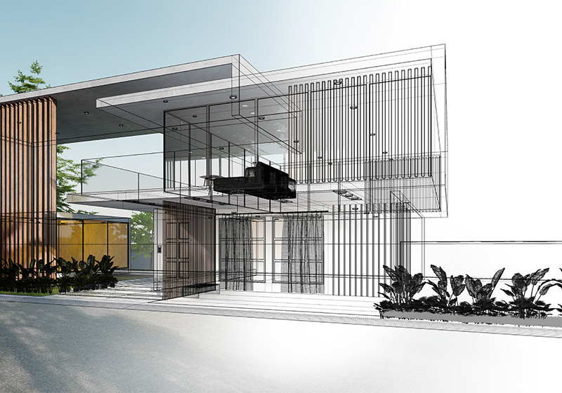 3D-Model-house-that-still-shows-drawing-lines