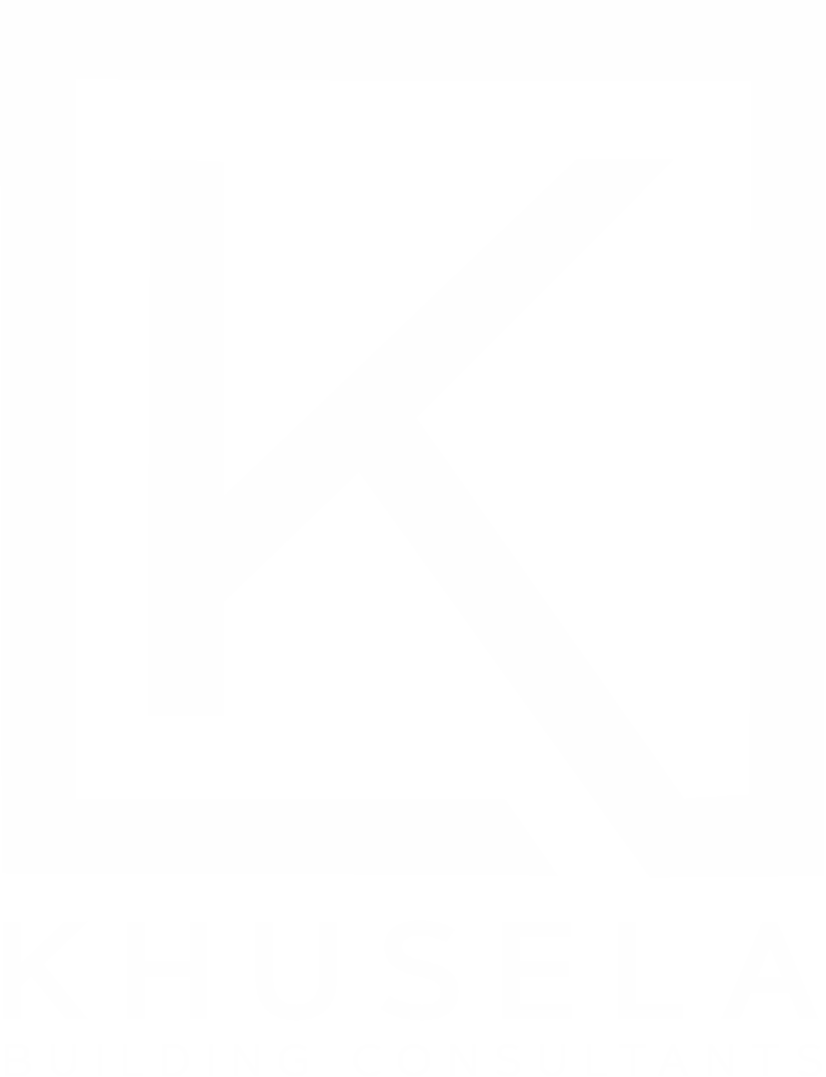 Khusela Building Consultants Stacked White Logo