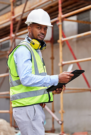 A-construction-worker-with-a-tablet